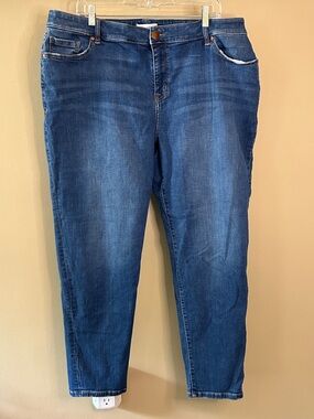 Lane Bryant Dark Blue Cropped Slim Jeans